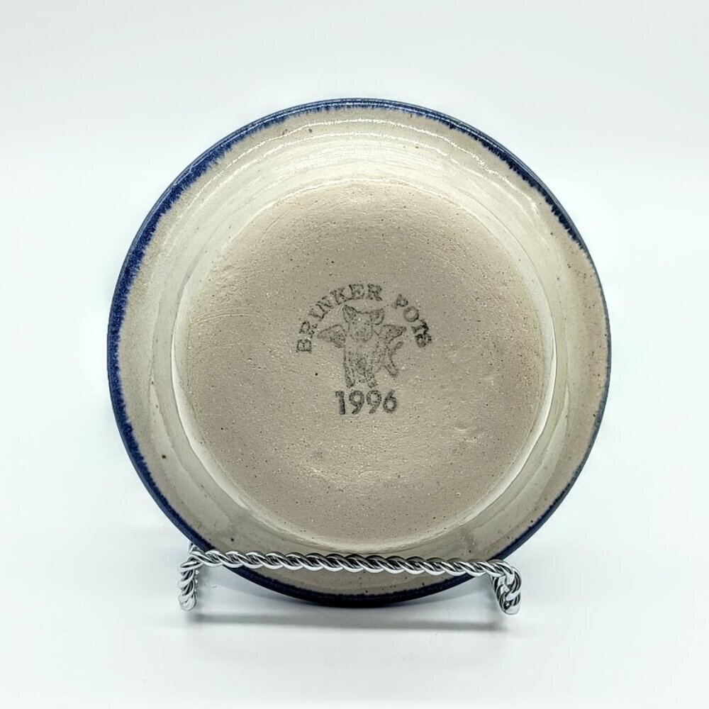 Vintage Brinker Pots 1996 Blue Grey Stoneware Crock Bowl - Picture 2 of 5